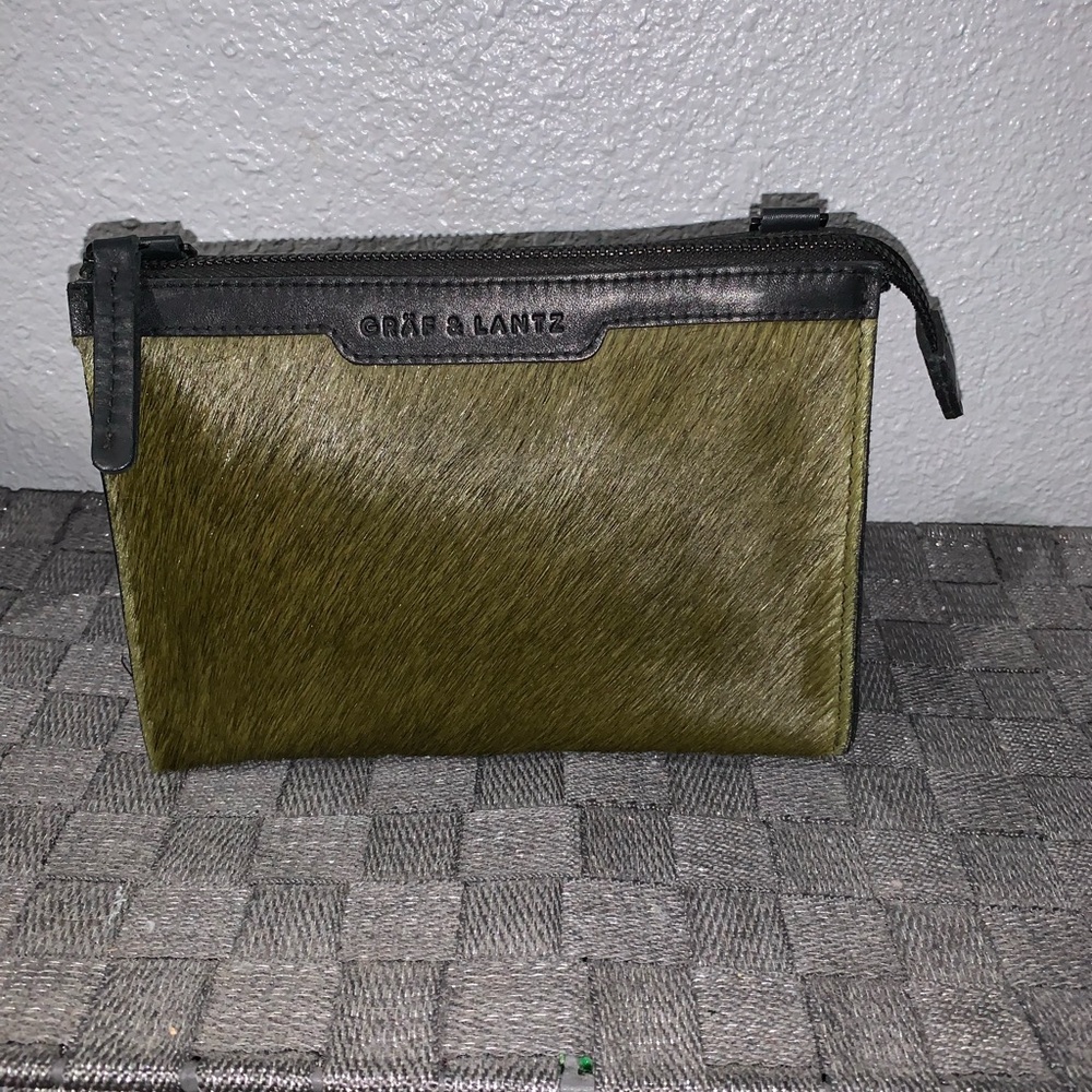 Gräf & Lantz Green Calfhair Structured Crossbody